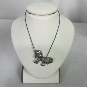925 Diamond Bow Necklace